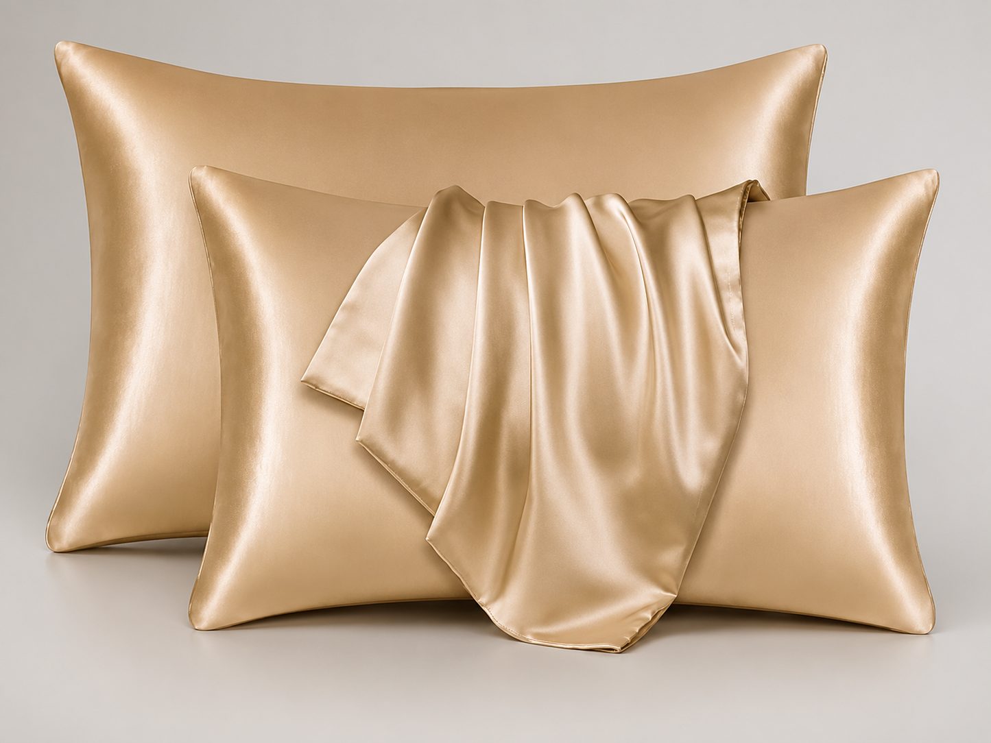 Luxe Satin Pillowcase Duo close up