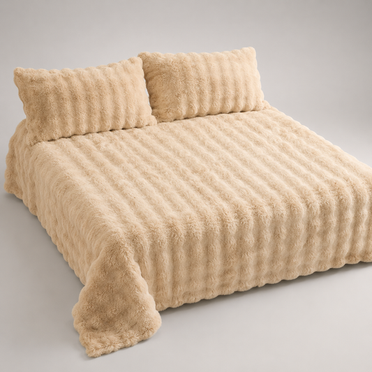 Faux Fur Comforter Set