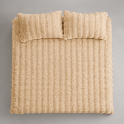 Faux Fur Comforter Set with shams