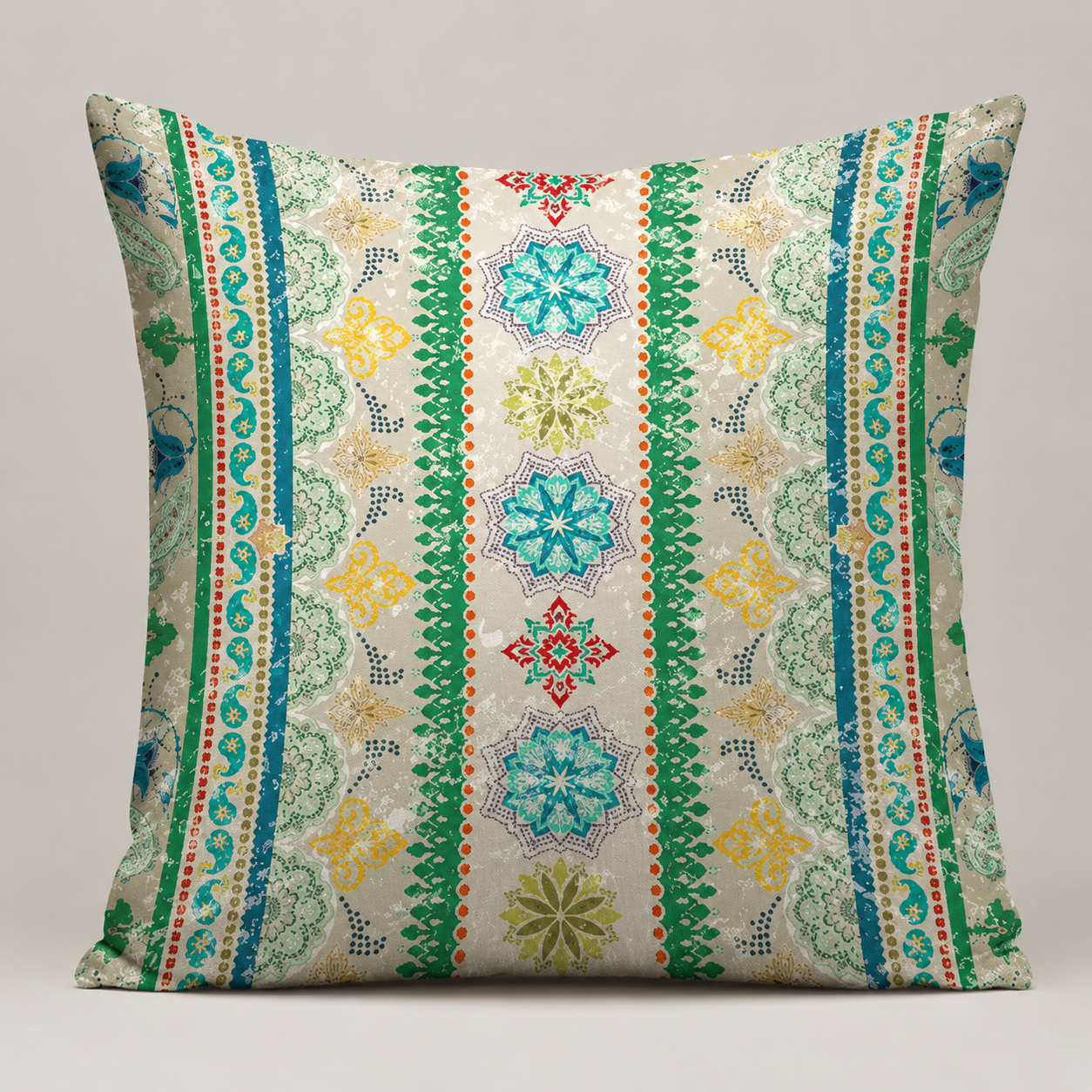 Striped Cushion on Sofa